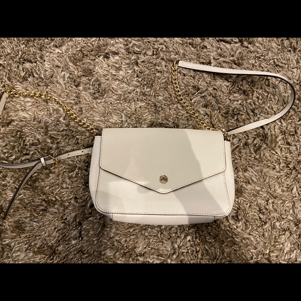 Michael Kors white crossbody purse